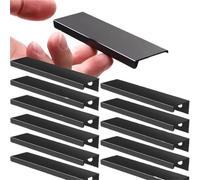 BIMRTGXR Maniglie nascoste for armadietti, pomelli for cassetti con viti, maniglie lunghe for mobili, armadio da cucina in lega di alluminio, maniglia for porta dell'armadio(8cm-Black,1 Set)