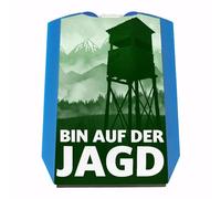 Bin auf der Jagd Parkscheibe für Jäger mit Jägerstand und 2 Einkaufswagenchips Parkuhr für die Jagd Geschenk für Jäger StVOkonform Rotwild Damwild Wildschwein Wald