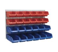 Bin e Pannello Combinazione 24 Contenitori - Rosso/Blu - Sealey TPS132 Nuovo