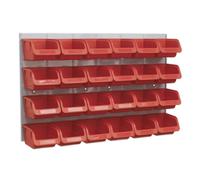 Bin & Pannello Combinazione 24 Contenitori - Rosso TPS130 Sealey Nuovo