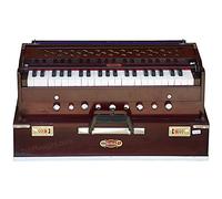 Harmonium BINA No. 17 Delux, in USA, pieghevole, speciale doppia canna, Safri, Kirtan, 9 stop, colore palissandro, accoppiatore, viene fornito con libro e sacchetto di nylon (PDI-177)