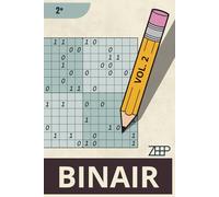 Binair Puzzelboek 2 Sterren Vol.2 | 300 Logische Puzzels: Licht tot gemiddeld niveau met een consistente opbouw en heldere logische stappen