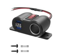 Binamao 12V 36W QC3.0 USB A Presa 120W Incenditore di Sigarette Carica Rapida con Voltimetro LED Commutazione, Auto Caricatore Splitter per 12V-24V, Boot Kfz, Camion, Adattatore Camper