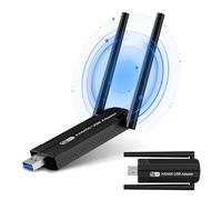 Binamao 5400Mbps Chiavetta WiFi, Chiavetta WIFI per PC Fisso, USB WiFi 6E Lunga Portata Adattatore WiFi Tri-Band 2.4G/5G/6G, WPA3 WiFi 6E Wireless USB 3.0 Dongle WiFi per Windows 11/10