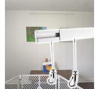 Binari da galleria per quadri Guida fotografica domestica e commerciale per parete, Traccia di visualizzazione di foto riutilizzabile(2.6m/8.5ft Track,3m/9.8t Wire)