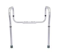 Binari di supporto per WC, in lega di alluminio, barre regolabili per il bagno, telaio di supporto antiscivolo con maniglia, facile da montare, barre di assistenza per anziani e disabili