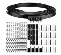 Binari lisci pieghevoli per soffitto con ganci di montaggio e rulli