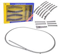 Binari Metallici per Treno Starter HO Curve e Deviatore