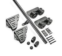 Binari mobili per scale, Kit hardware for binari scorrevoli con scaletta for libreria su ruote, dimensioni multiple(16ft/500cm Track kit)