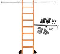 Binari mobili per scale, Kit hardware for binario con scala scorrevole, colore unico, da 3,3 piedi a 20 piedi(3.3ft/100cm Track Kit)