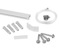 Binari per appendere quadri, Alluminio / 200cm (2x 100cm) STAS Minirail - Sistema per appendere quadri, Set completo con ganci e corde
