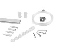 Binari per appendere quadri Bianco / 200cm (2 x 100cm) STAS cliprail - Sistema per appendere quadri, Set completo con ganci e corde