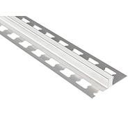 Binari per piastrelle HEXIM/Binari in acciaio inox, argento spazzolato 2 m - ampia gamma di altezze e profili dei binari, acciaio inox V2A - profilo del giunto di dilatazione da 12 mm