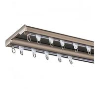 Binari per tende a doppia fila in alluminio, 3,6 m, per divisori e tende, facile installazione, design perforato, ideale per uso domestico e ufficio