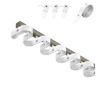 Binari per Tende a Pieghe Ondulate ad Alta Resistenza - Sistema divisorio per Montaggio a soffitto o a Parete, con Portata Extra per la Privacy negli spazi Aperti, Colore Champagne, 220 cm (