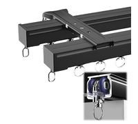 Binari per Tende Doppie ad Alta Resistenza - Sistema di binari in Lega di Alluminio Extra Spesso per Montaggio a soffitto/Parete per Tende scorrevoli, Asta divisoria, Binario Doppio congiunt