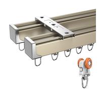 Binari per tende per montaggio a soffitto o a parete, bastoni per tende singoli/doppi e guide per la decorazione della casa, include tutti gli accessori per il montaggio, divisorio per la privacy