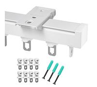 Binari per Tende Resistenti da 1,6 a 19,7 Piedi, Bianchi, Neri e Dorati, per finestre e per Appendere Tende Pesanti, aste per Tende in Alluminio per divisori di Ambienti, Montaggio a soffitt