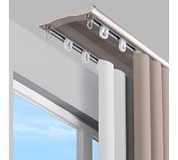 Binari per tende resistenti per montaggio a soffitto, 5 m, set di guide doppie per divisori, soluzioni per la privacy in soggiorno, camera da letto e doccia, facile installazione