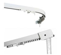 Binari per Tende su Misura - Scorritenda Con Curve o Lineari Personalizzabili in Alluminio Bianco, Fissaggio Parete o Soffitto - Attacco: Soffitto, Dimensione: 250 CM, Apertura: Centrale, Tipologia: L