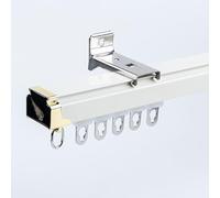 Binari Singoli Per Pesante, Kit Di Aste Per Tende In Alluminio Da 2,0 Mm Per Montaggio A Soffitto O A Parete, Divisorio Per Soggiorno E Camera Da Letto(White-B,200cm(2 * 100cm))