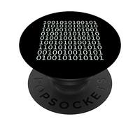 Binario 1 e 0 Schema di linguaggio del programmatore di codice del computer PopSockets PopGrip Adesivo