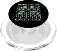 Binario 1 e 0 Schema di linguaggio del programmatore di codice del computer PopSockets PopGrip per MagSafe