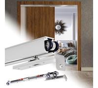 Binario a Chiusura Ammortizzata per Porta Scorrevole a Scomparsa, Kit Hardware per Porta Scorrevole Singola del fienile, Binari per Porta Scorrevole dell'Armadio con Scivolamento Liscio per Garage