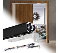 Binario a Chiusura Ammortizzata per Porta Scorrevole a Scomparsa, Kit Hardware per Porta Scorrevole Singola del fienile, Binari per Porta Scorrevole dell'Armadio con Scivolamento Liscio per Garage