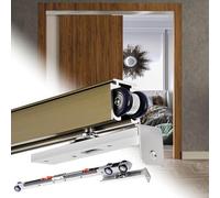 Binario a Chiusura Ammortizzata per Porta Scorrevole a Scomparsa, Kit Hardware per Porta Scorrevole Singola del fienile, Binari per Porta Scorrevole dell'Armadio con Scivolamento Liscio per Garage