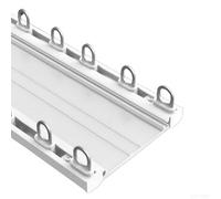 Binario a doppio binario ultra sottile da 2,1 m, resistente, per soggiorno, camera da letto, camper, binario silenzioso in alluminio per finestra (bianco)