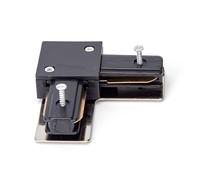 Binario a due vie tipo L in elegante colore nero. Ideale per organizzare e guidare Sistemi di illuminazione e cablaggio Spazi moderni e funzionali.