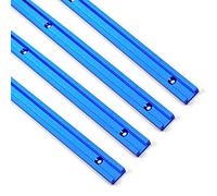 Binario a T in lega di alluminio Alluminio, Binario for troncatura a T in lega di alluminio con fori preforati, dimensioni multiple, 200-1220 mm, confezione da 4(200mm)