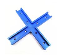 Binario a T in lega di alluminio Alluminio, Kit guida for binario obliquo a T, connettore trasversale a T, blu e argento, diverse misure(1pc 100mm B Blue)