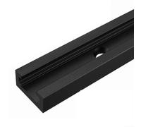 Binario a T in lega di alluminio nero per lavorazione del legno, scanalatura a T da 30 mm con cursore per barra obliqua, compatibile con accessori per banco da lavoro, lunghezza 300-600 mm (confezione