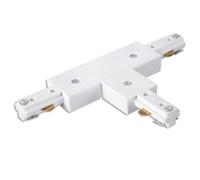 Binario a tre vie tipo T bianco, materiale resistente, facile installazione, ideale per l'illuminazione e la decorazione degli spazi.