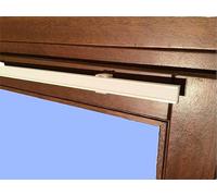Binario completo per tende a pannello a finestra-larghezza da cm 40 a 100 - optional:coppia supporti fissaggio senza viti (M - 90 cm)