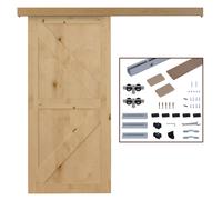 Binario Con Kit Di Accessori Per Porte Scorrevoli In Stile Rustico In Legno