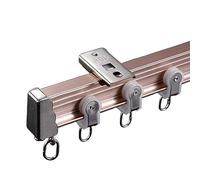 Binario curvo da soffitto in lega di alluminio per tende, pieghevole, 2,7 m, versatile, con finitura color champagne, perfetto per qualsiasi spazio