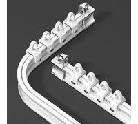 Binario Curvo per Tende A Soffitto, Flessibile E Pieghevole in Plastica ABS, con Ruote Mute per Installazione in Stanze, Camper E Tende da Doccia, Kit di Montaggio Incluso(5.0 m/16.4 ft)