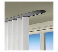 Binario Da Soffitto Divisorio A Forma Di V, Asta For Finestra Da Soffitto For Ufficio, Camper, Aula, Binari Dritti Tagliabili For Fondale, Decorazioni Natalizie(Nero,366cm/12ft)