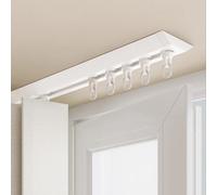 Binario Da Soffitto Divisorio A Forma Di V, Asta For Finestra Da Soffitto For Ufficio, Camper, Aula, Binari Dritti Tagliabili For Fondale, Decorazioni Natalizie(White,274cm/9ft)