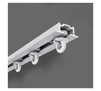 Binario da soffitto in alluminio per montaggio nascosto guida scorrevole da incasso per divisore privacy asta per tenda da balcone bianco/nero con kit Clete Design dritto