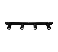 Binario da Soffitto Moderno con 4 Faretti Nero
