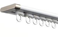 Binario da soffitto ultra sottile con ruote silenziose antiruggine, design a vite nascosta, ideale per apertura interna e divisori, 230 cm, bianco