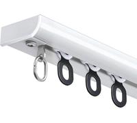 Binario da soffitto ultra sottile per finestre con apertura verso l'interno, 320 cm, con rulli e tappi terminali, perfetto per uno scorrimento fluido, soluzione moderna per la decorazione della casa