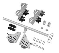 Binario di estensione da 1-6m per ferramenta per scale scorrevoli biblioteche, kit di ferramenta per scale a rotelle retrattili con ruote con freno inferiore (senza scale)(600cm Kit pista)