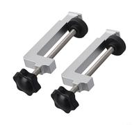 Binario di guida in alluminio estruso per sega circolare, compatibile con sistemi di seghe a binario, 300 mm/400 mm e kit di connettori per binari, adatto per banchi da lavoro (1 paio di morsetti)