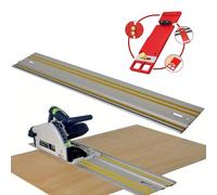 Binario di guida per binario per sega da 600-1400 mm Guide guidate estruso in alluminio per binario per sega circolare Taglio dritto Strumenti per la lavorazione del legno fai-da-te