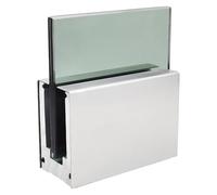 Binario di montaggio universale per pannello da 10-15 mm, staffa in alluminio resistente per balaustre in vetro, PVC, legno, uso interno/esterno, 300 cm, finitura metallica resistente